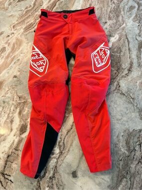 Troy Lee Designs Sprint Red Motocross Pants Youth 24 Red and Black Racing Gear